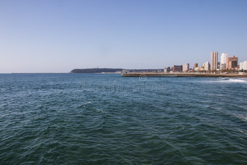 Sea Off Durban Beach with Bluff Stock Image Image of seashore, africa 159408577