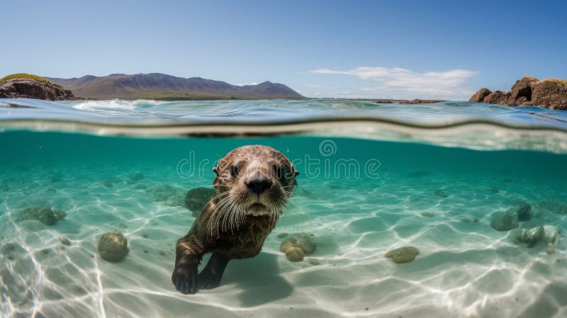 Distant Otter Stock Illustrations – 6 Distant Otter Stock Illustrations ...