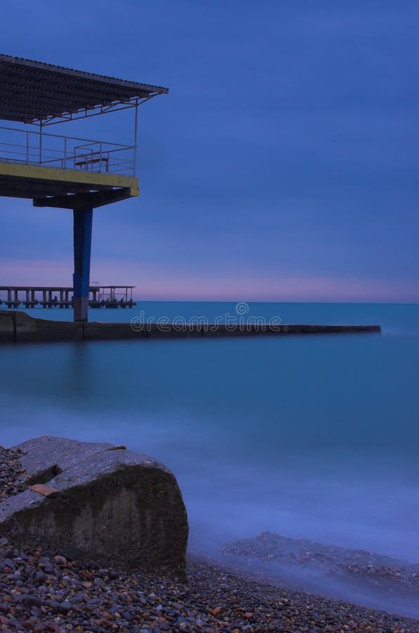 Sea pier in thr Black sea