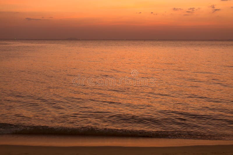 Sea pink sunset. Beautiful color clouds. royalty free stock photography