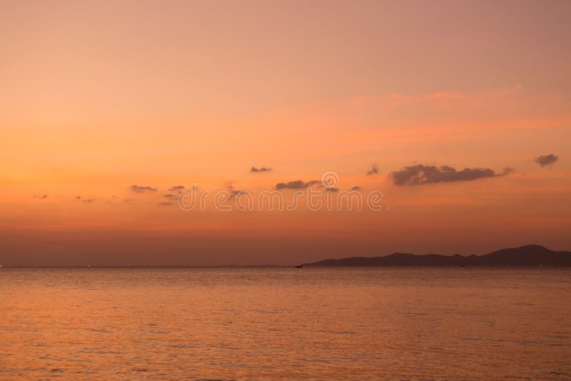 Sea pink sunset. Beautiful color clouds. royalty free stock image