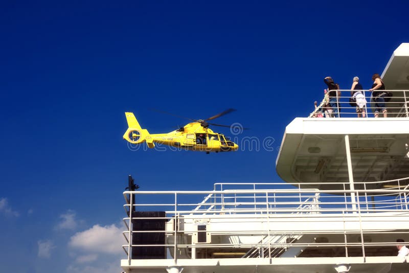 Sea rescue landing stock photos Sea rescue landing stock photos