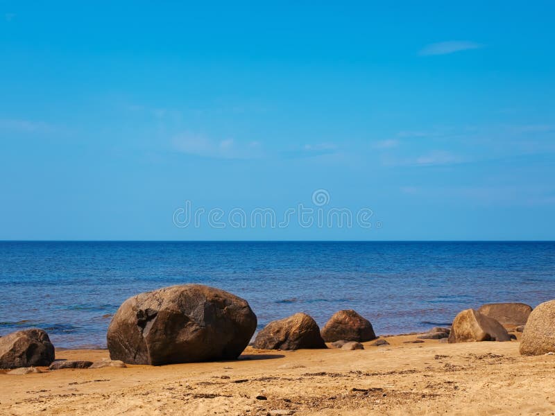 Sea rocky beach stock photos Sea rocky beach stock photos