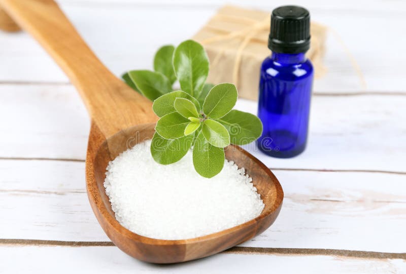 Sea Salt with Essential Oil Stock Image Image of organic, health