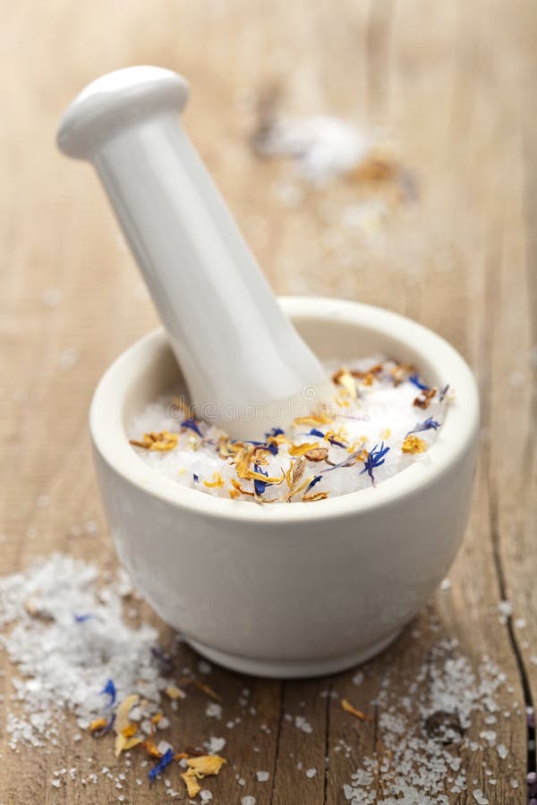 Sea salt with herbs stock photo. Image of herb, cuisine 26843366