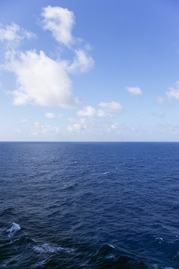 Sea and sky in caribbean vertical position. Serene beach atmosphere stock images, royalty-free photos and pictures