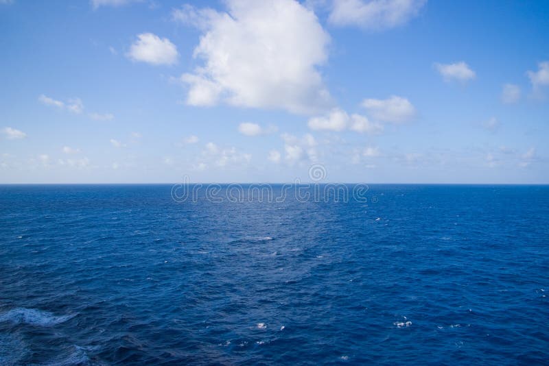 Sea and sky in caribbean horizontal position. Serene beach atmosphere stock images, royalty-free photos and pictures