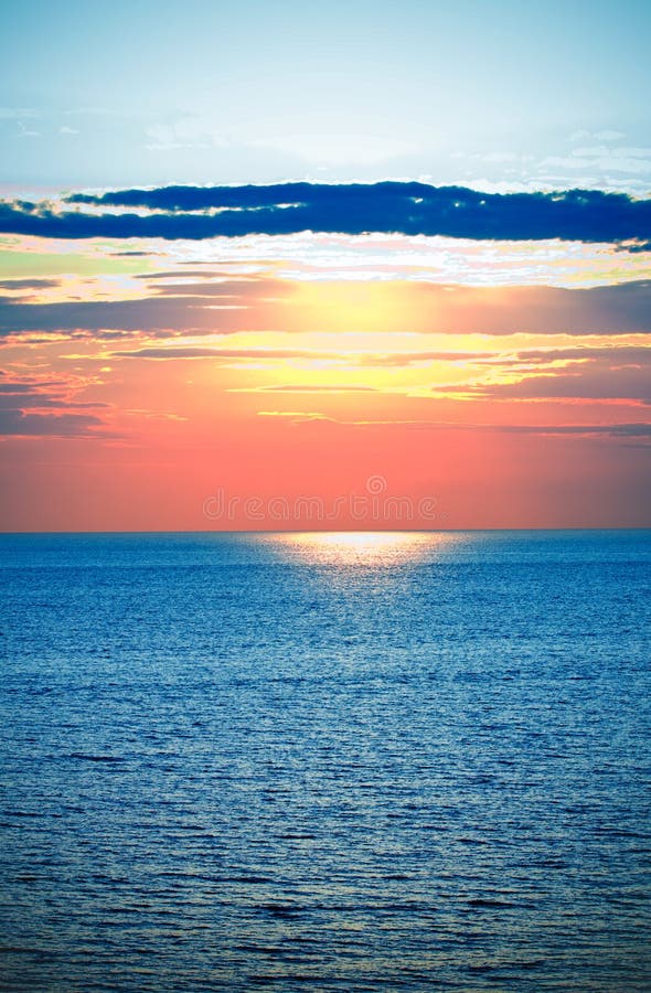 Sea sunset stock photography Sea sunset stock photography