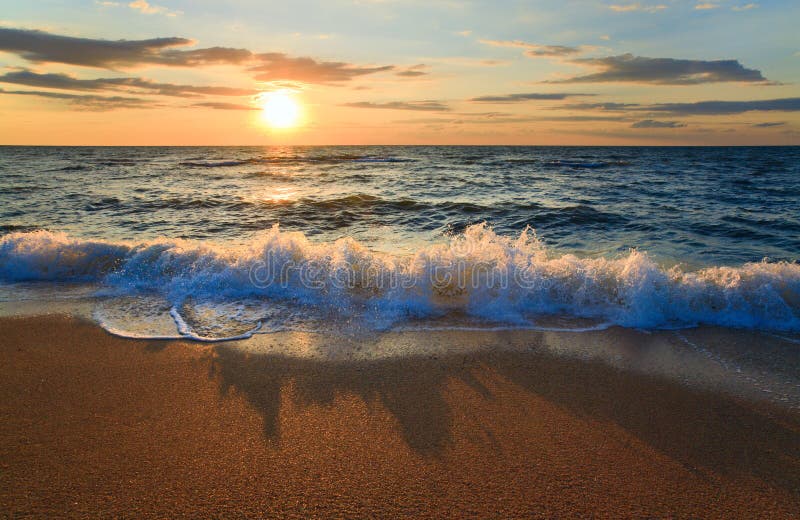 Sea sunset surf wave