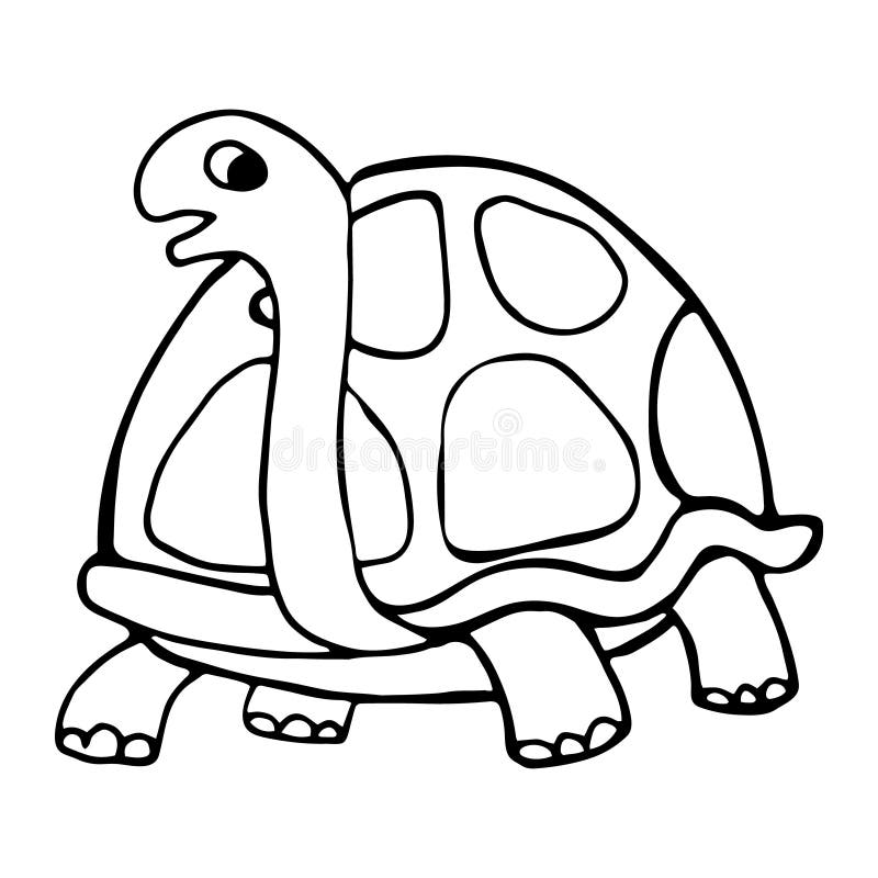 Turtle outline coloring pages