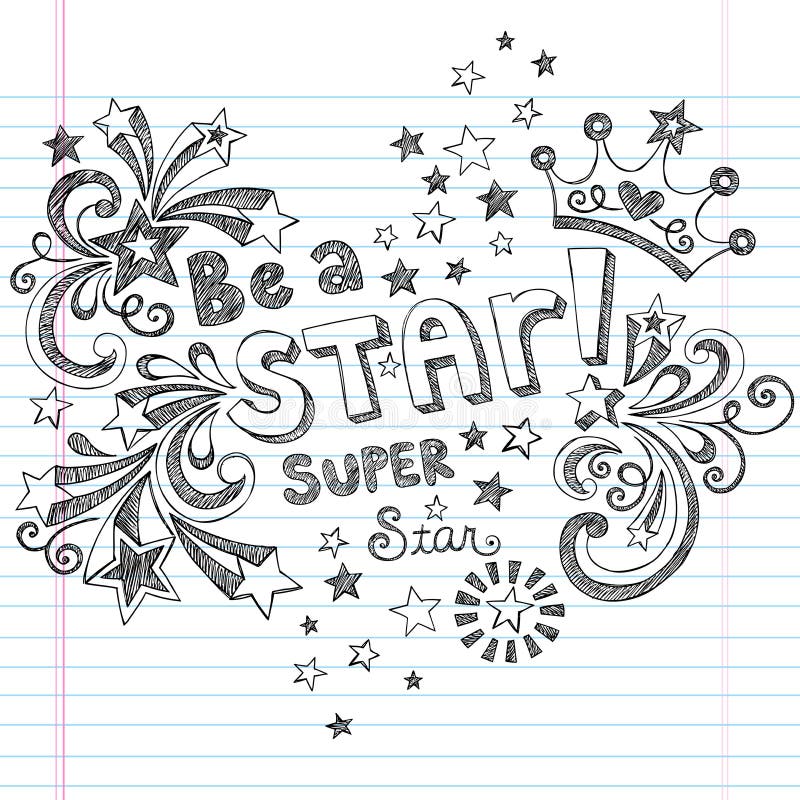 Sea un diseño incompleto del vector de los Doodles de la escuela de la estrella ilustración del vector Sea un diseño incompleto del vector de los Doodles de la escuela de la estrella ilustración del vector