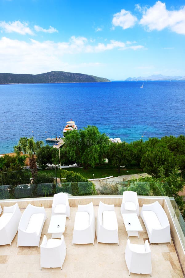 Sea View Terrace of Luxury Hotel Stock Photo Image of terrace, nature
