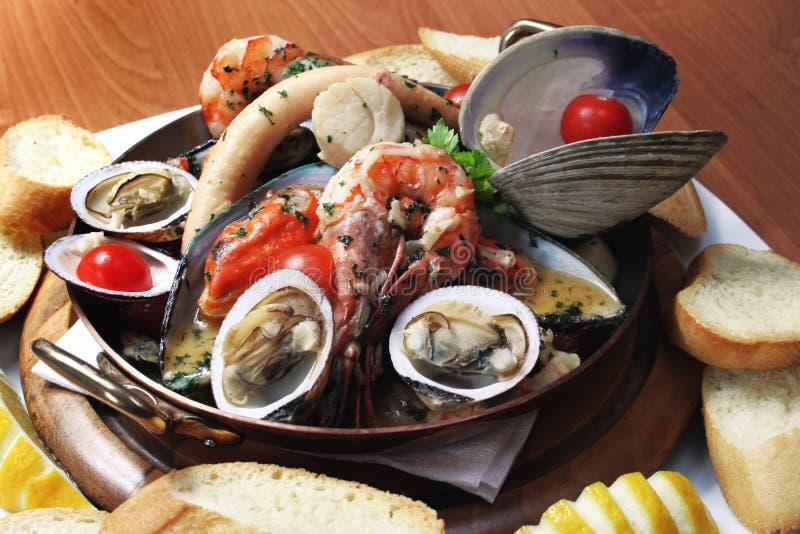 Seafood Spread on a Table Outdoors Stock Image Image of tails, plate
