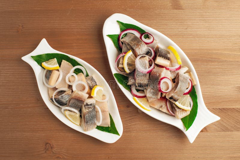 Seafood Appetizer Herring Fillet Stock Photo Image of food, rustic