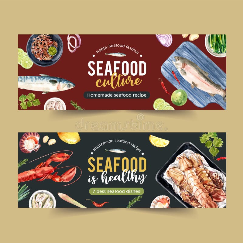 contoh banner warung seafood
