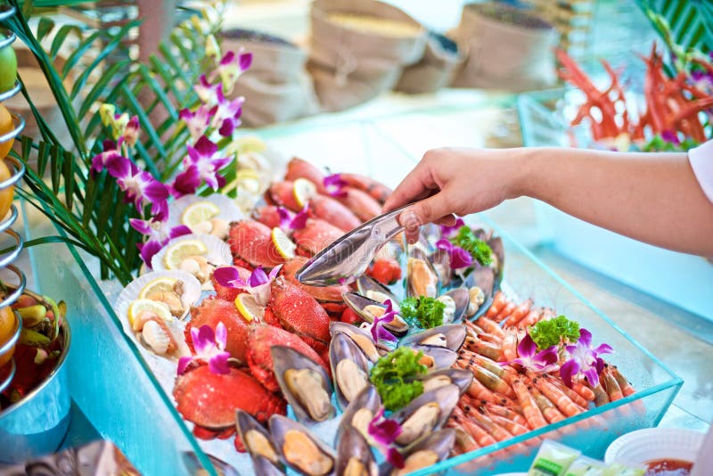 Seafood Party Buffet stock photo. Image of crab, shrimp 7424958