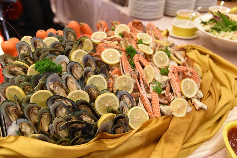 Seafood buffet stock photo. Image of canape, fish, prawn 23205132