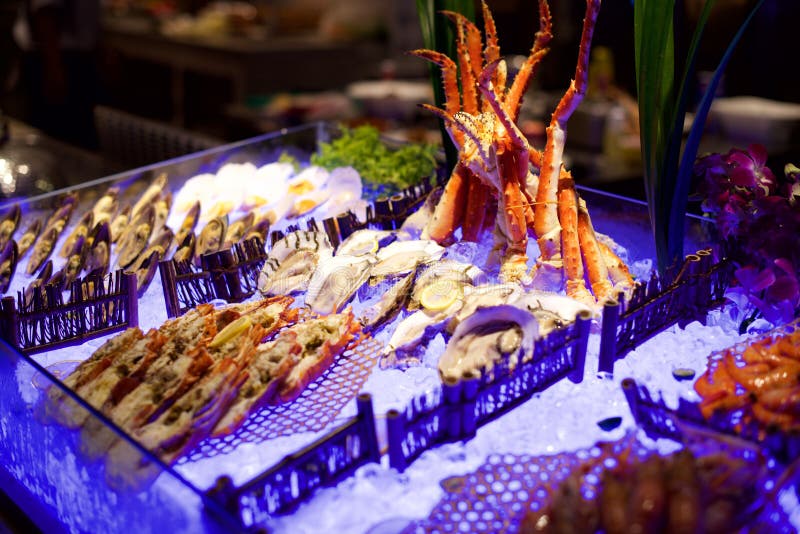 Seafood buffet stock photo. Image of canape, fish, prawn 23205132