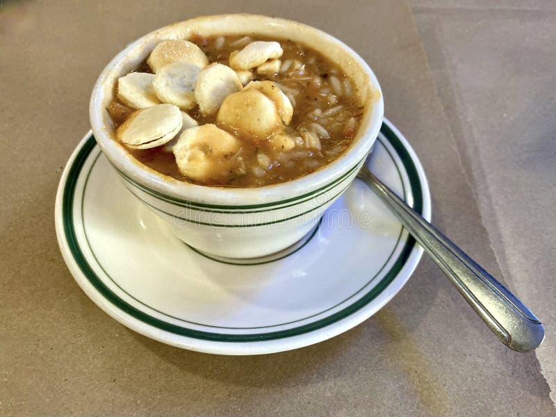 Seafood Gumbo Cup stock image. Image of gumbo, oyster - 254169457