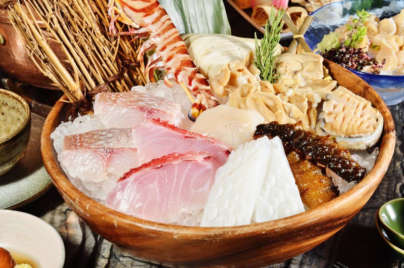 Seafood hot pot stock photo. Image of seafood, shiitake 99210086