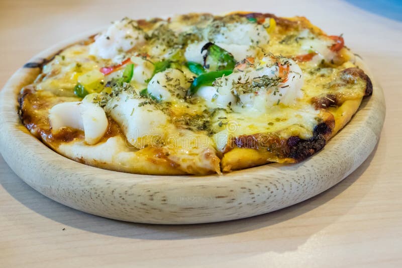 Seafood Pizza stock image. Image of food, shrimp, italian 84726771