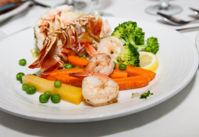 Seafood Platter With Lobster And Shrimp Stock Image Image of dish