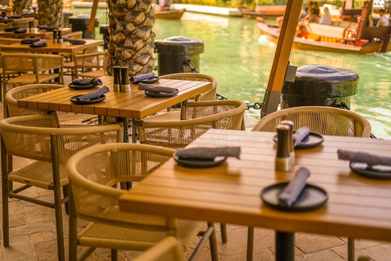 Seafood Restaurants in Riverside UAE Stock Photo Image of seating