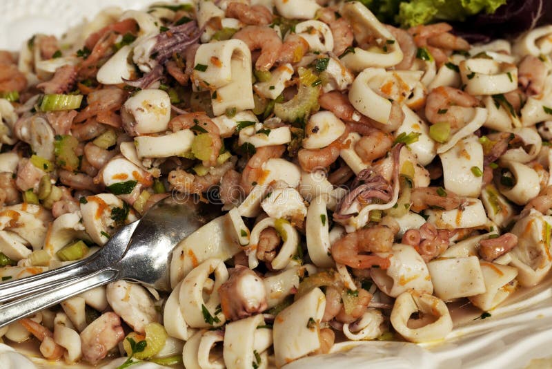 Seafood Salad Antipasto stock image. Image of vegetable 15534685