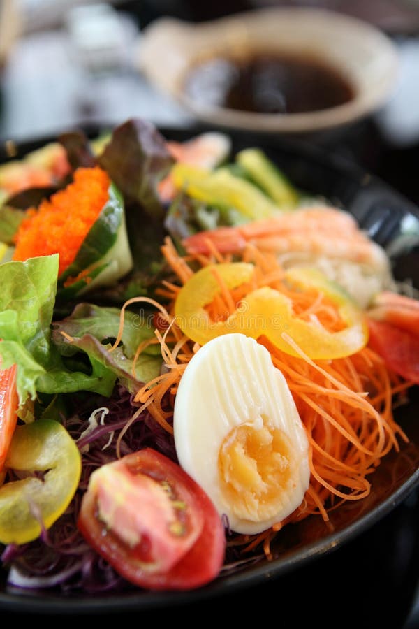 Seafood Salad with Japanese Sauce Stock Photo Image of asian