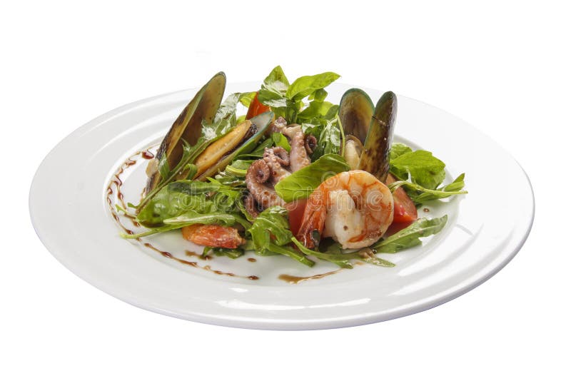 Seafood salad. A traditional Spanish dish. royalty free stock photo Seafood salad. A traditional Spanish dish. royalty free stock photo