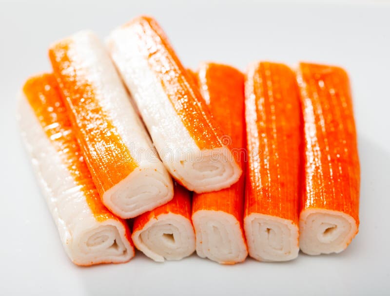 Seafood Sticks Imitation of Crab Meat Stock Image Image of isolated