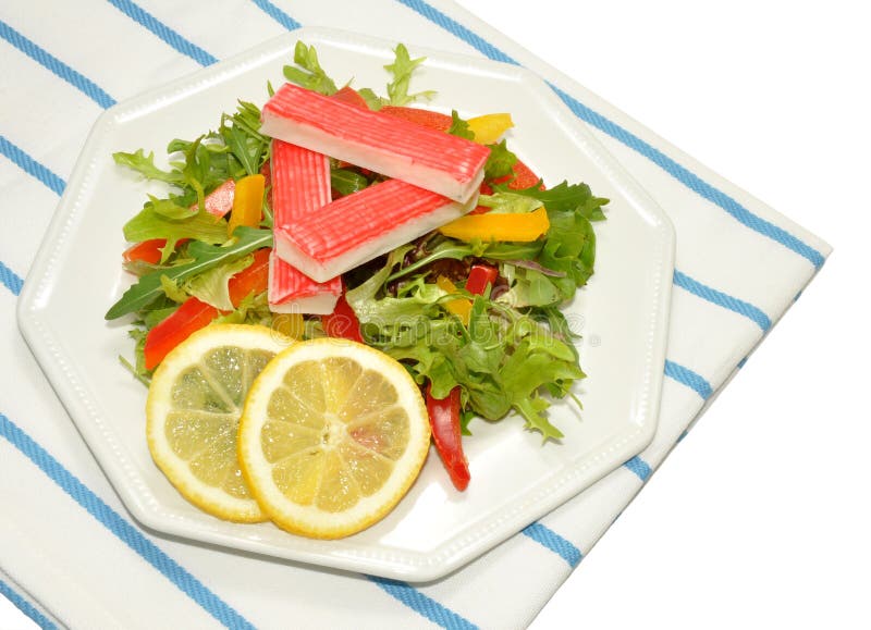 Seafood Sticks and Salad stock photo. Image of fruit 38207098