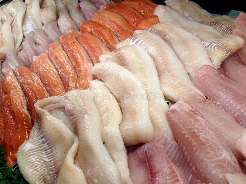 Seafood in the store stock image. Image of market, store 116976833