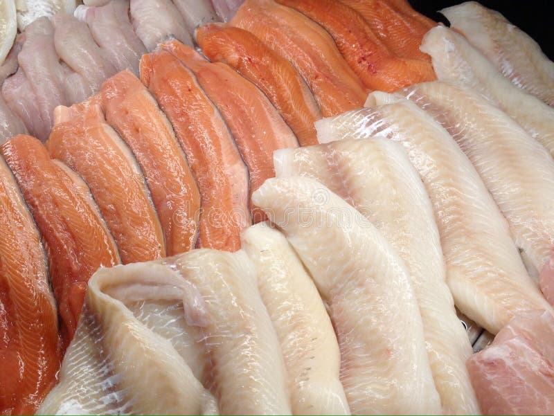 Seafood in the store stock photo. Image of pickerel 116976842