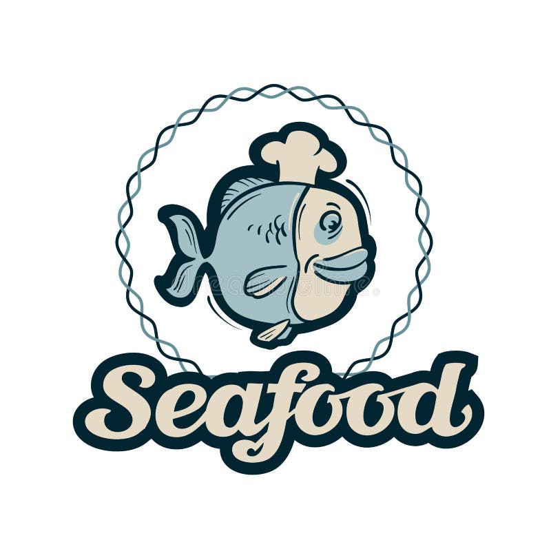 Seafood Vector Logo. Fishing, Fish or Restaurant Icon Stock Vector ...