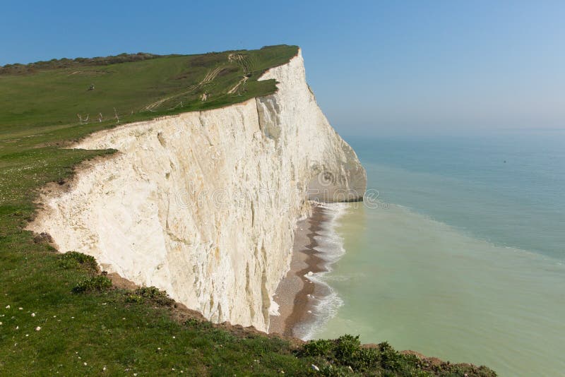 Stunning UK Coast East Sussex Southern England with Beautiful White ...