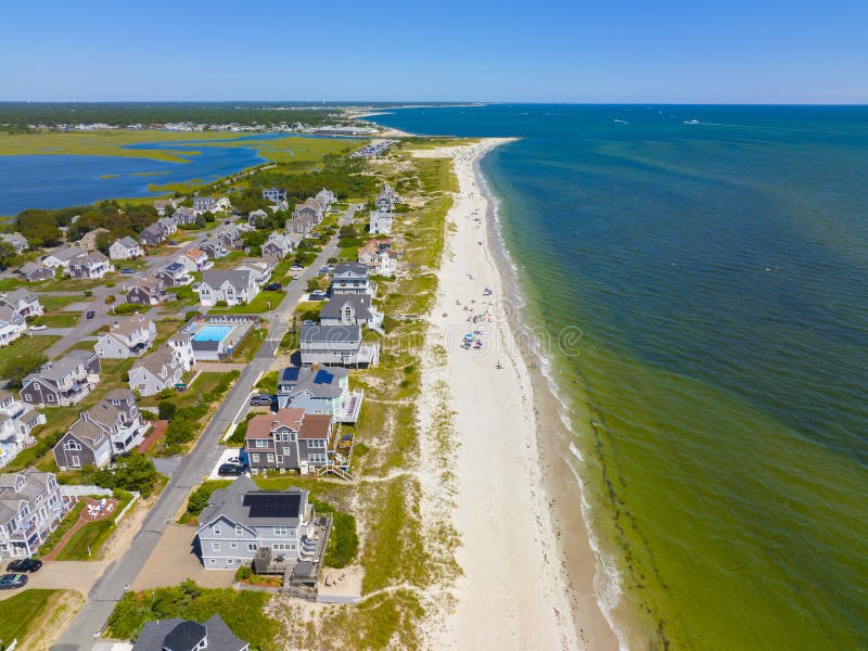 Seagull Beach aerial view, Cape Cod, MA, USA