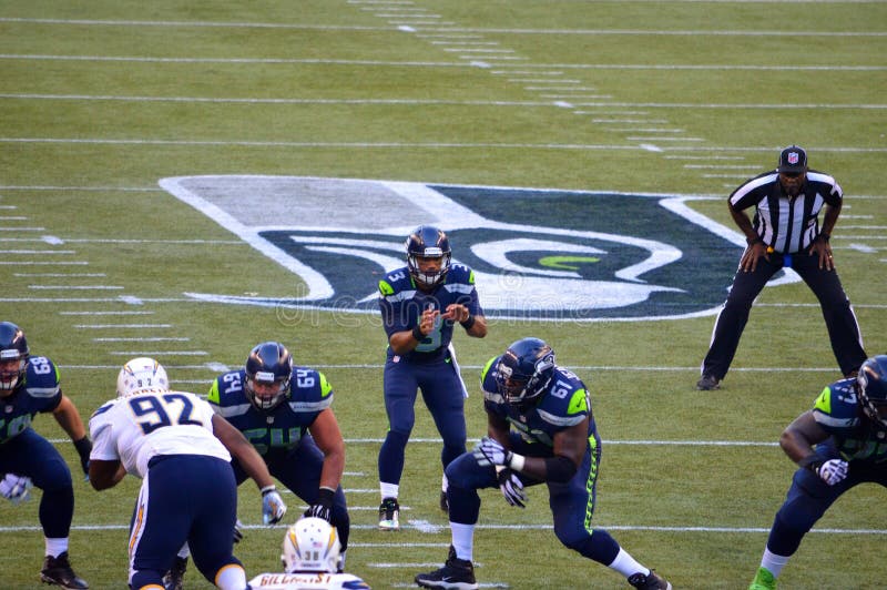 Seahawks de Seattle contra New York Jets San Diego Chargers foto de stock Seahawks de Seattle contra New York Jets San Diego Chargers foto de stock