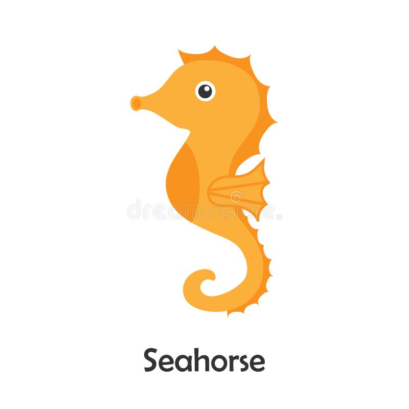 Vector Drawing and Paint Cute Cartoon Seahorse. Educational Game for Kids.  Vector Illustration with Cartoon Style Funny Sea Animal Ilustração do Vetor  - Ilustração de linha, educacional: 153519182