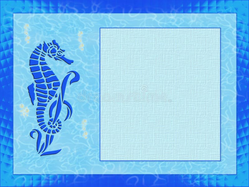 SeaHorse Frame stock illustration. Illustration of flowers 11894993