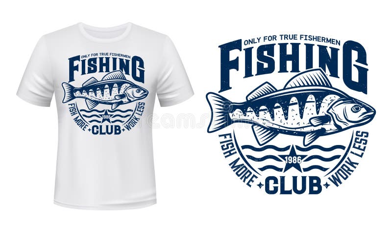 Seaking perch fish t-shirt print