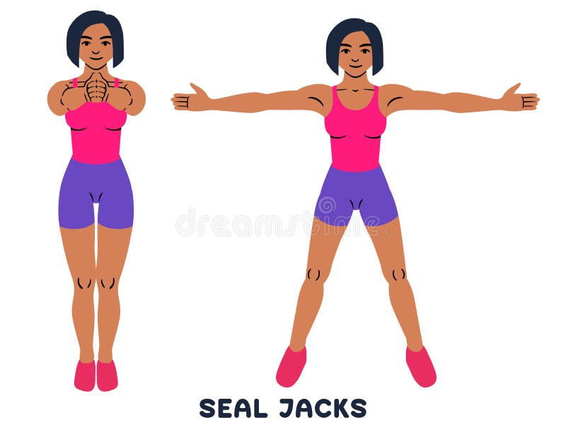 Jumping Jack Exercise Stock Illustrations – 64 Jumping Jack Exercise Stock  Illustrations, Vectors & Clipart - Dreamstime