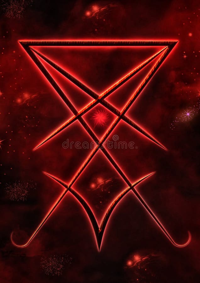 Seal of Lucifer stock illustration. Illustration of kabbalah - 68123555