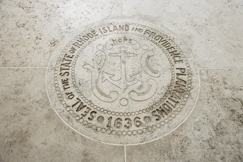 Seal of Rhode Island in Fort Bonifacio, Manila, Philippines royalty free stock photos