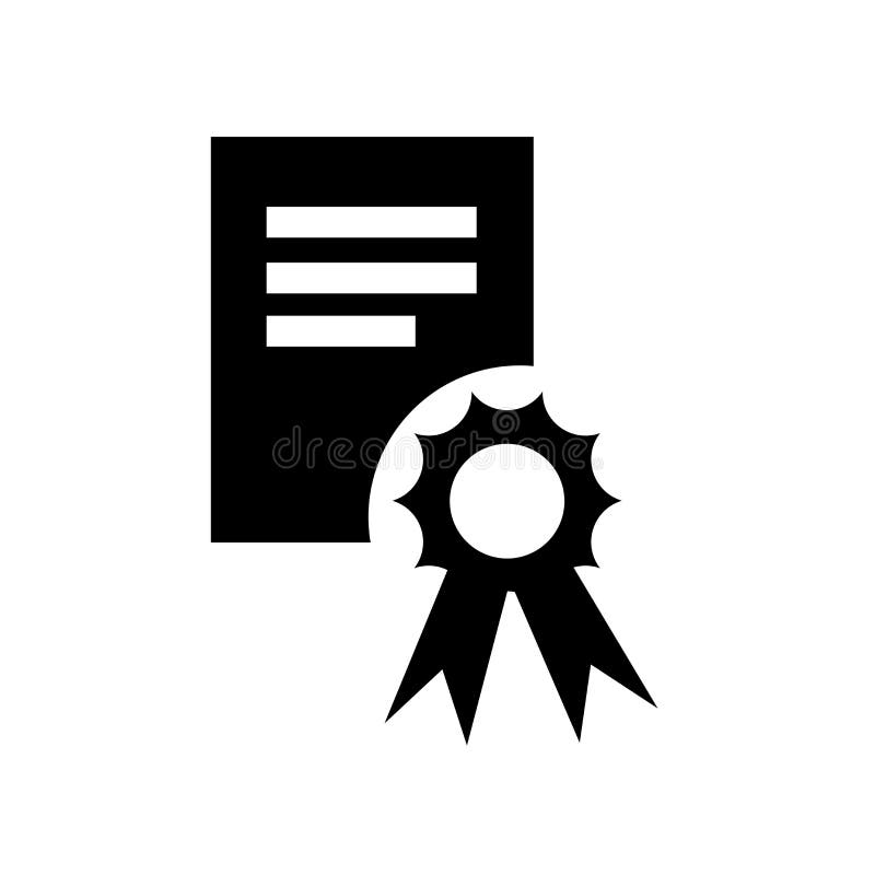 Sealed Diploma Icon Vector Isolated On White Background Logo Co Stock