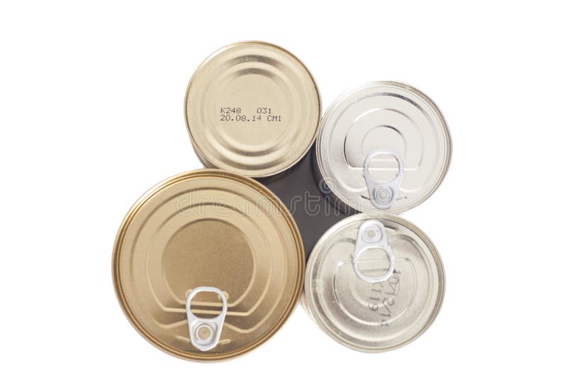 Sealed metal cans stock photo. Image of canister, packaging 59306828