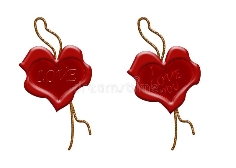 The sealing wax press stock illustration