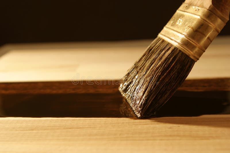 Sealing wood with brush stock photo. Image of polish, creativity 8041184