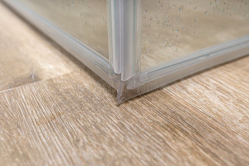 Seals in the Lower Part of the Thresholdless Shower Enclosure, Visible