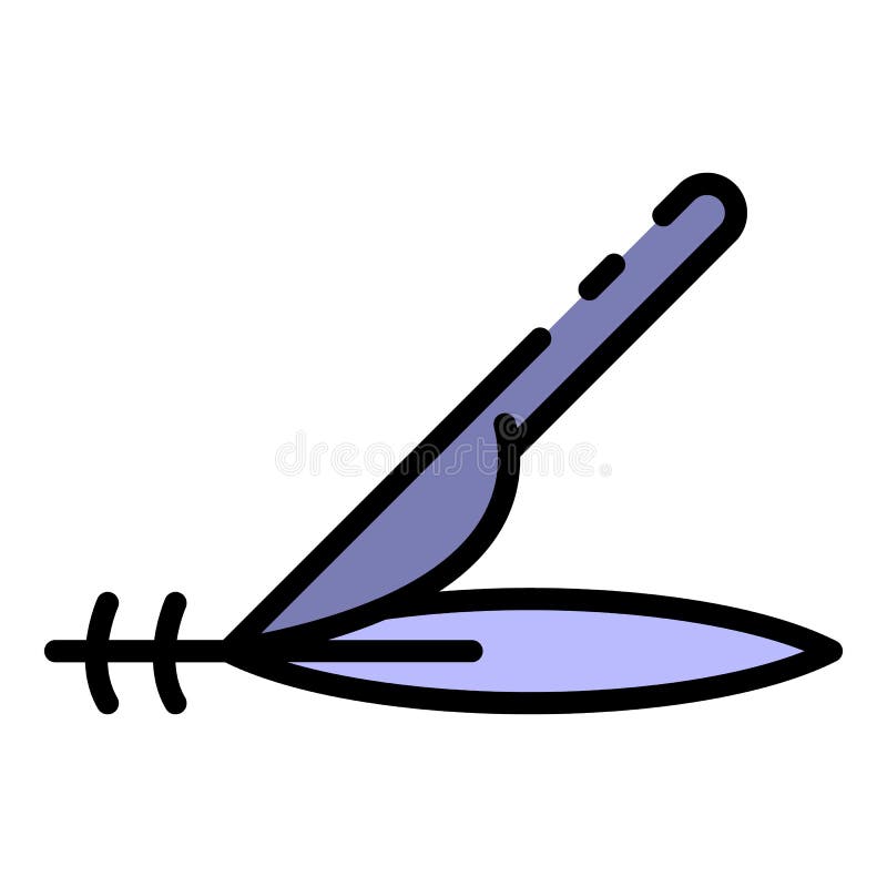 Seam cutting icon color outline vector vector illustration